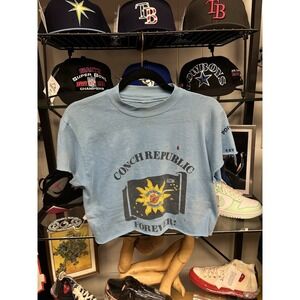 Vintage 1982 Conch Republic Forever! Key Largo FL Chopped T Shirt Size Large